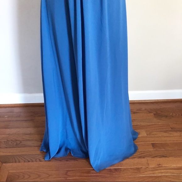 Brideside Mary Kate V Neck Bridesmaids Dress Gown Blue Size 4 - Picture 3 of 7